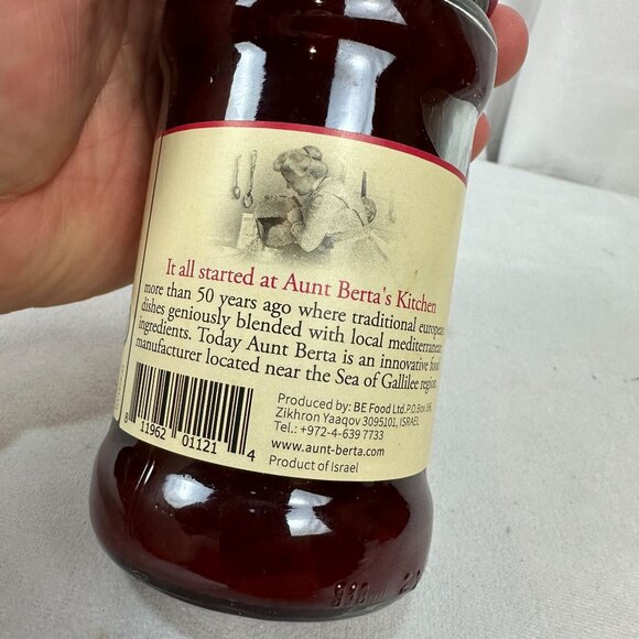 Aunt Berta Peach & Blackberry Vegan Fruit Spread 340g Kosher 12oz Jar - Picture 6 of 6